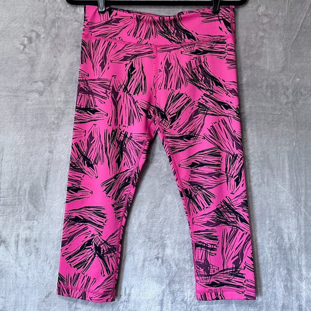Zumba Tassel Pink and Black Capri Leggings Size M